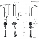ORAS TWISTA virtuves jaucējkrāns melns matēts