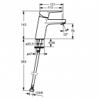 ORAS TWISTA maisītājs izlietnei melns bez noplūdes