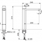 ORAS Stela izlietnes maisītājs bez noplūdes, augstais, hroms