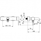 ORAS STYLE vannas maisītājs no sienas ar pārslēdzēju, hroms
