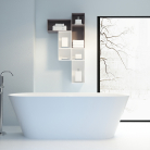 VISPOOL brīvstāvošā vanna SELENE 1585*640*610mm ar noplūdes sifonu, balta