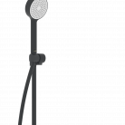 ORAS NOVA  dušas kolonna ar termostatu, lietus dušu un rokas dušu, melns matēts