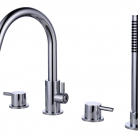 Maisītājs uz vannas malas VICTORIA 4-daļīgs hromēts