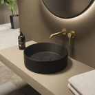 Izlietne HAPPY HOUR 7:00S, D44x15cm, melna matēta