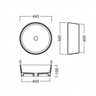 Izlietne HAPPY HOUR 7:00S, D44x15cm, melna matēta