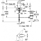 GROHE bide maisītāji Euroeco mīkstie pievadi