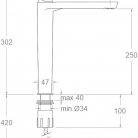 Maisītājs Izlietnei ALEXIA bez noplūdes RamonSoler melns matēts