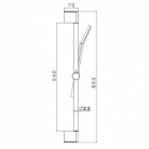 Dušas statīvs ALPI ar klausuli un šļauku, hroms