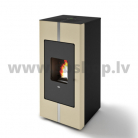 Granulu kamīns Eva Calor TOSCA 24 kW ar centrālapkuri bēšs