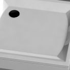 Akmens masas paliktnis K-90*90 kvadrāts ar paneli balts Vispool