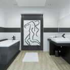 Vanna CLASSICA 170x75cm ar U/L veida paneli un sifonu