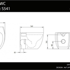 WC pods OVAL balts ar s/c vāku
