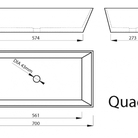 Izlietne QUADRO 70 700x350 balta