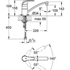 GROHE virtuves maisītājs Eurosmart hroms