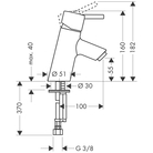 HANSGROHE bidē maisītāji TALIS S basin