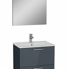 Izlietne ar skapīti VITRA 60x38x59cm antracīts, komplektā spogulis ar apgaismojumu
