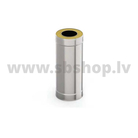 UMK Skursteņa caurule 1.0m, dubultsienu, D130x200, AISI439/439, 1.0/0.5mm