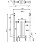 BURLINGTON dvieļu žāvētāji Bloomsbury 49.7*24*387, hromēts