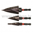 IN Pakāpurbju kompl. metālam 3gb., 4-12, 4-20, 6-35mm, Milwaukee