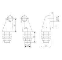 Vannas maisītāja pilāri uz vannas malas 1/2x3/4 (kompl. 2 gab.), hroms