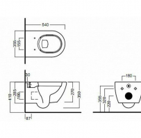 HATRIA FUTURA pods piekarināms ar Soft Close SLIM vāku AKCIJA VORTEX skalošas sistēma, rimless