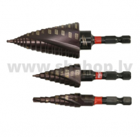 IN Pakāpurbju kompl. metālam 3gb., 4-12, 4-20, 6-35mm, Milwaukee