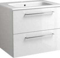 Mēbele ar keramisku izlietni KAME JOY 61x46cm  balta glancēta / hromēts rokturis