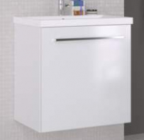 Mēbele ar izlietni SCANDIC 51x39cm ar durtiņām glossy white