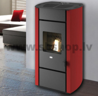Granulu kamīns Eva Calor STELLA 11.5 kW sarkans