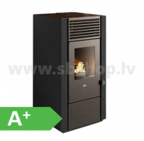 Granulu kamīns ar 1 papildus gaisa izvadu Eva Calor MARISA 9.2kW melns