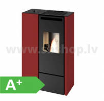 Granulu kamīns Eva Calor PIA SLIM 11kW sarkans