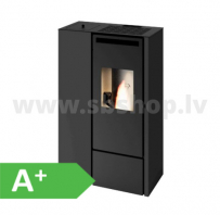 Granulu kamīns Eva Calor PIA SLIM 11kW melns