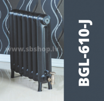 Čuguna radiators BEIGELAI BGL-610-J (14 sekc.) gruntēts melnā krāsā