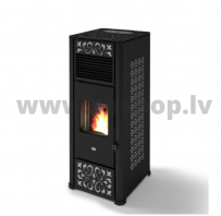 Granulu kamīns Eva Calor GEMMA  13 kW melns/balts