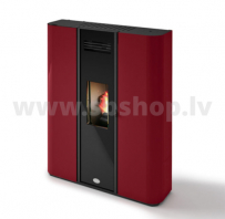 Granulu kamīns Eva Calor DIVA NEW 9,4 kW sarkans