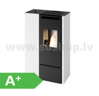 Granulu kamīns Eva Calor PIA SLIM 11kW balts