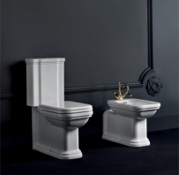 WC pods WALDORF uz grīdas ar skalojamo kasti un soft close vāku, balts Kerasan