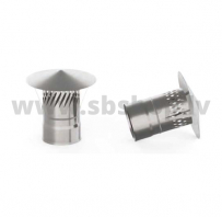 UMK Skursteņa nobeigums ar dzirksteļu slāpētāju, viensienu, D130, AISI439/0.5mm
