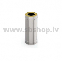 UMK Skursteņa caurule 1.0m, dubultsienu, D200x280, AISI439/439, 1.0/0.5mm