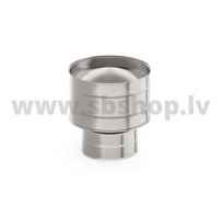 UMK Skursteņa nobeigums ar deflektoru, dubultsienu, D200x280, AISI439/439, 0.5mm/0.5mm