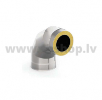 UMK Skursteņa līkums 90*, dubultsienu, D160x220, AISI439/439, 1.0mm/0.5mm