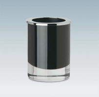 Turētājs zobu birstēm FASHION melns hrom