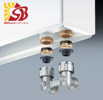 Apakšas pieslēgumi DANFOSS VK stūra RLV-SK