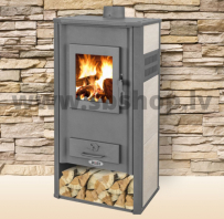 Malkas kamīns BLIST ROMA E 20 kW, ar centrālapkuri, bēšs