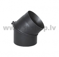 Grozāms melnā tērauda skursteņa līkumi 45º d180