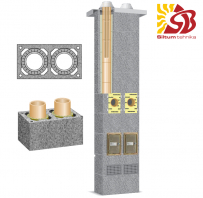 Schiedel RONDO PLUS keramzīta dūmvadi, dubultais d200/200 9m