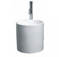 Izlietne CYLINDER 32x32 pie sienas, balta