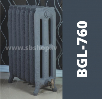 Čuguna radiatori BEIGELAI BGL-760 (8sekc.) gruntēts melnā krāsā