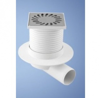 Grīdas noteces - nerūsējošā tērauda PVB PR/DN50 100*100