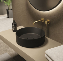 Izlietne HAPPY HOUR 7:00S, D44x15cm, melna matēta